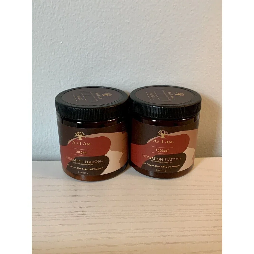 (2) As I Am Hydration Elation Intensive Conditioner 8oz SET 2 Coconut Shea Butte